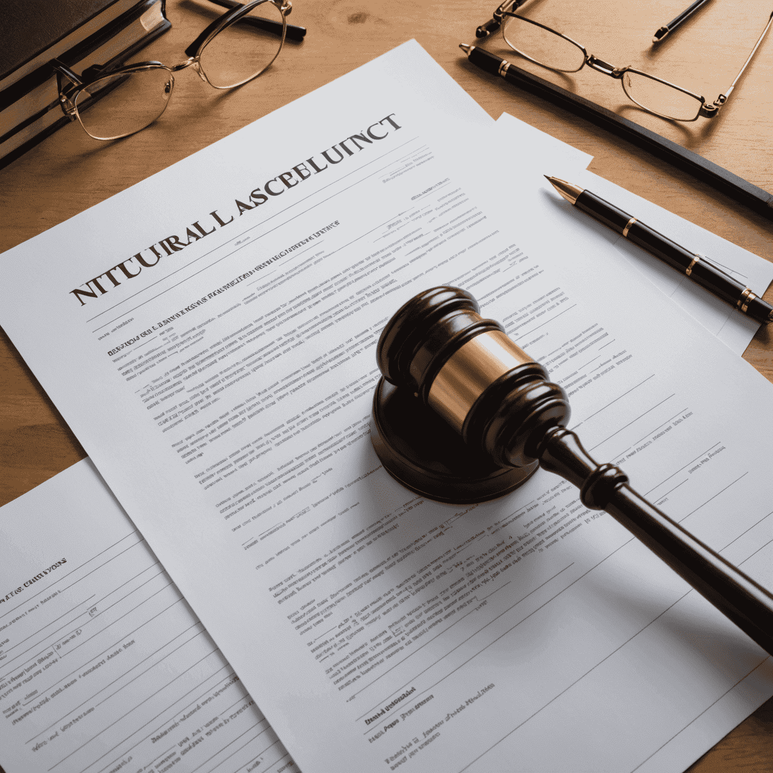 Visual representation of NLP analyzing legal documents, showing text being processed and key information being extracted